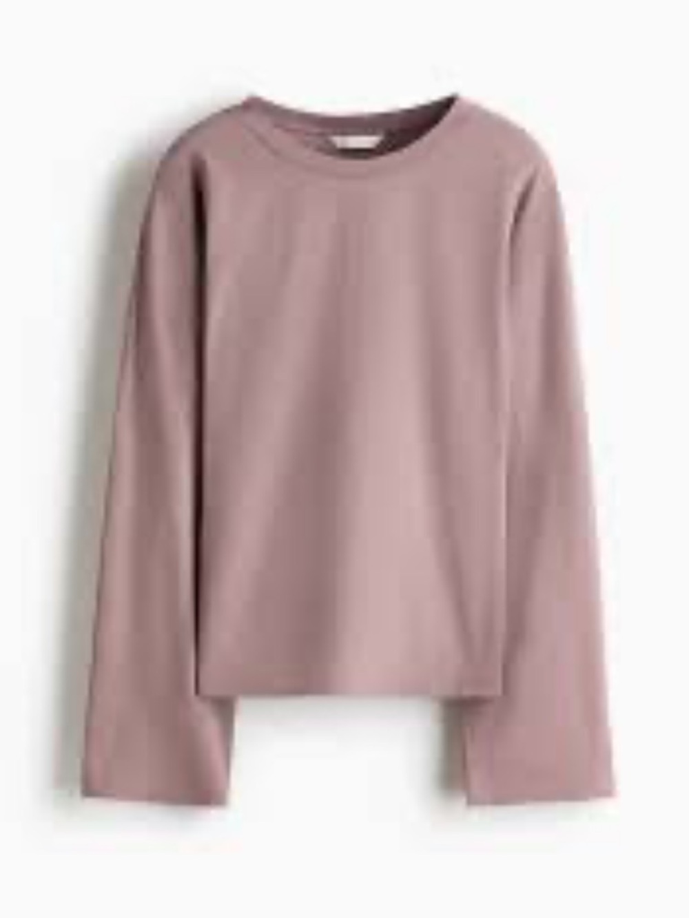 H&M Dusty Rose Long Sleeve Crewneck Top